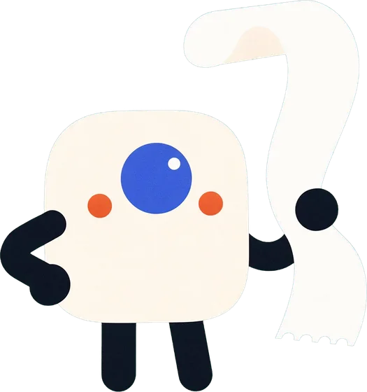 Nado, a cream squircle with one big blue eye.